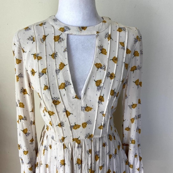 Free People Tegan Printed Floral Dress Size 2 - Picture 7 of 14